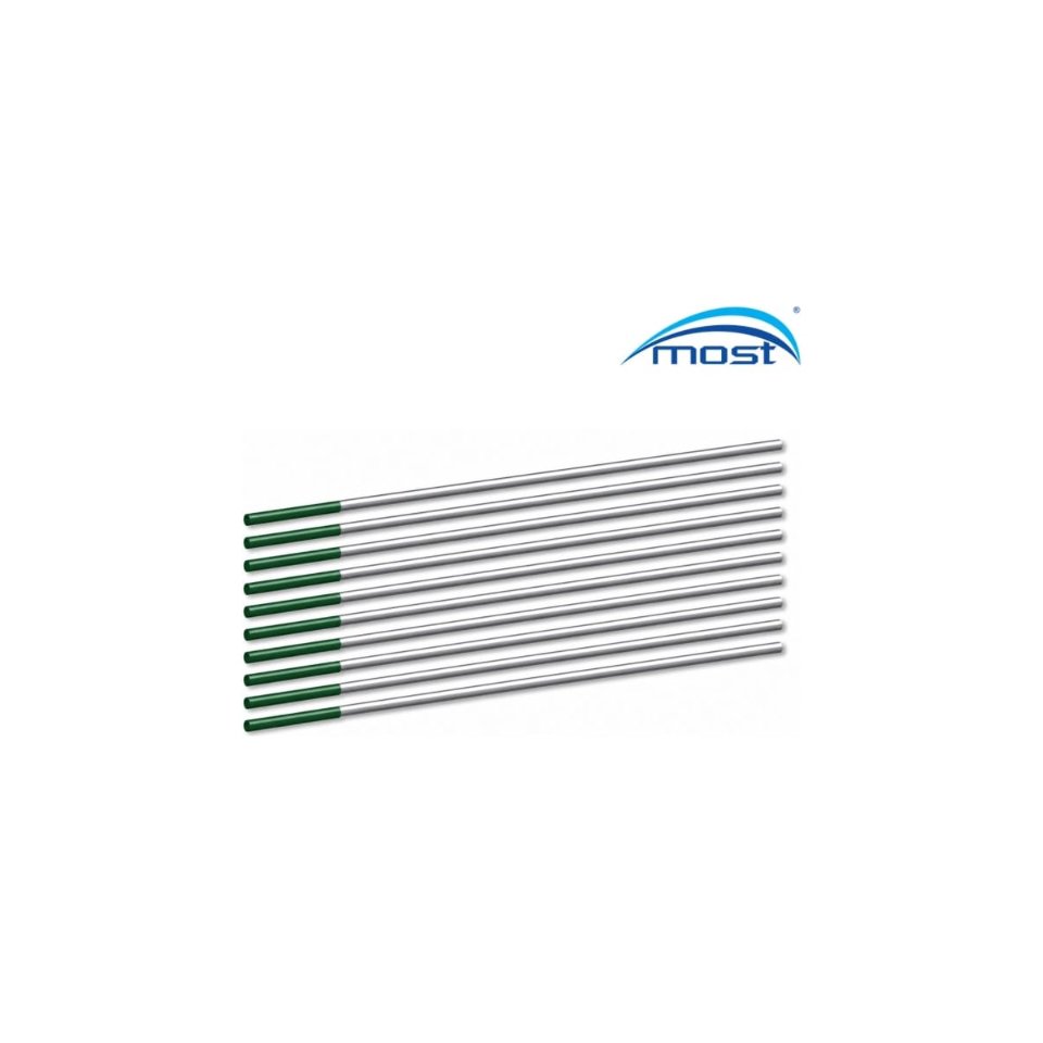 Wolfraam elektrode WP 175 mm AC groen MOST