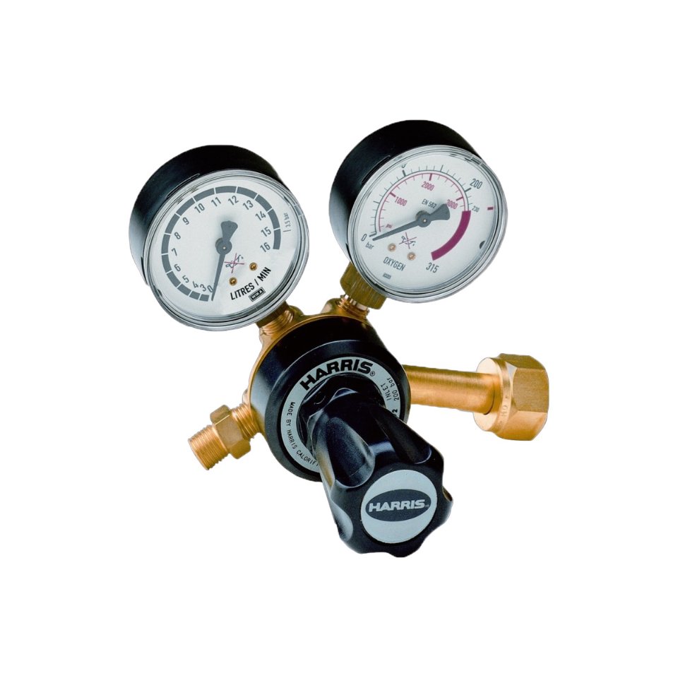 Harris 801B-15LHAR reduceerventiel argon/menggas met manometer, 0 - 15 l/min