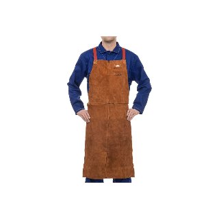 Weldas Lava Brown lasschort van split rundleer 44-7136